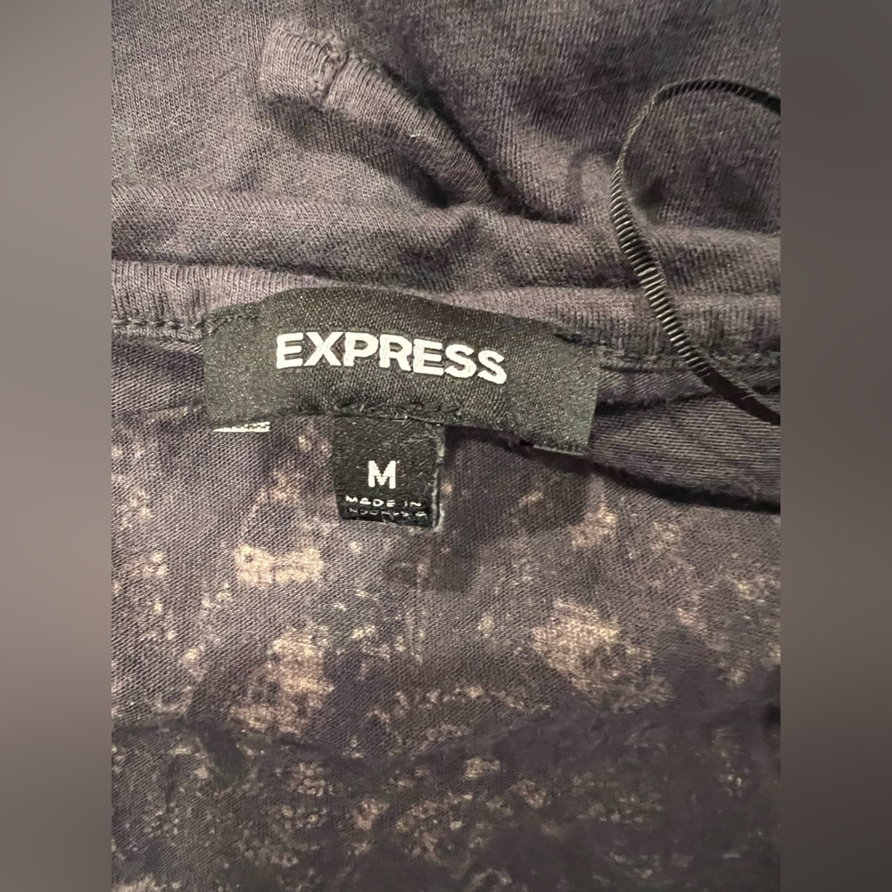 Express halter Elegant Gray and Cream Women's Top - Picture 3 of 4